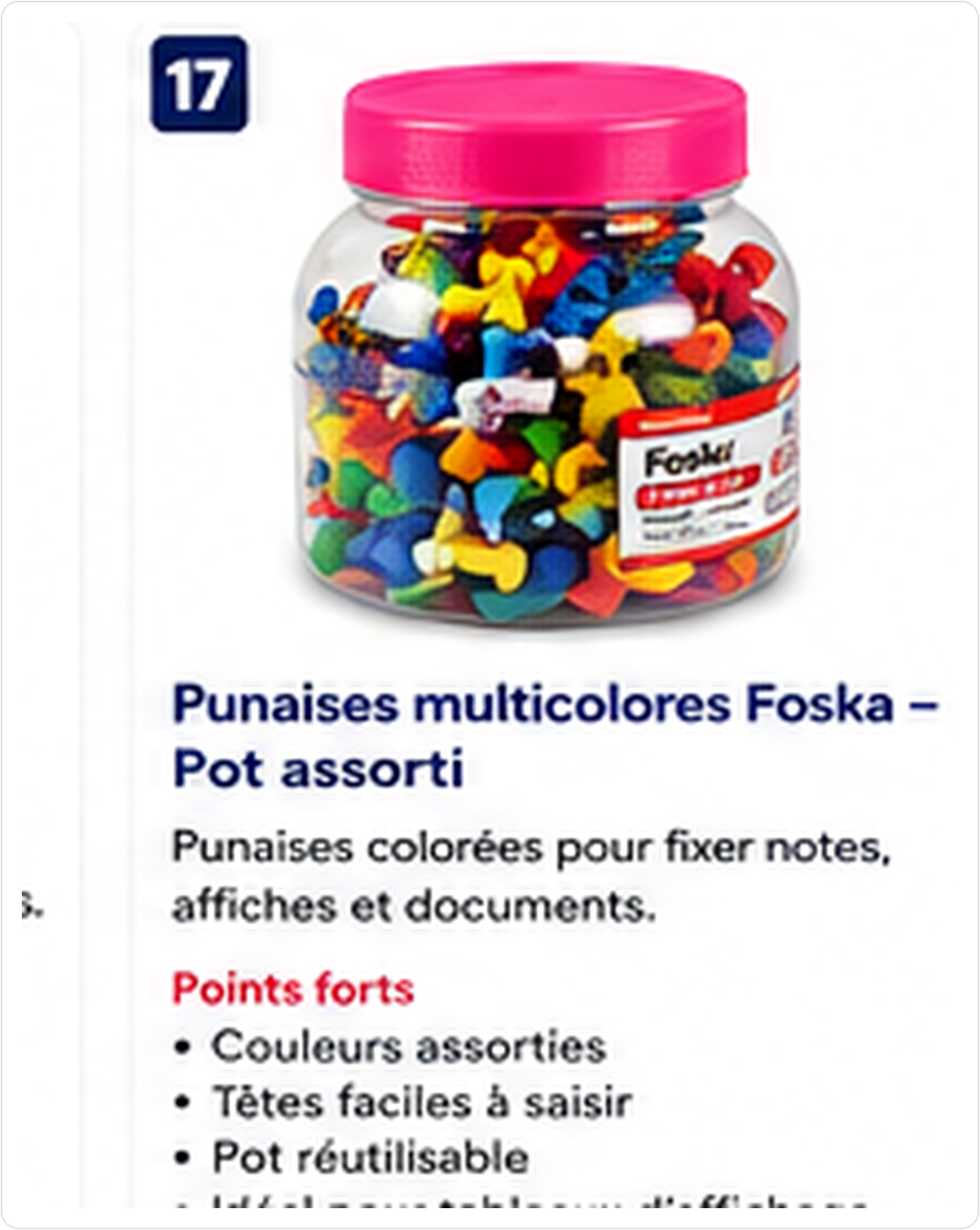 Punaises multicolores Foska - Pot assorti